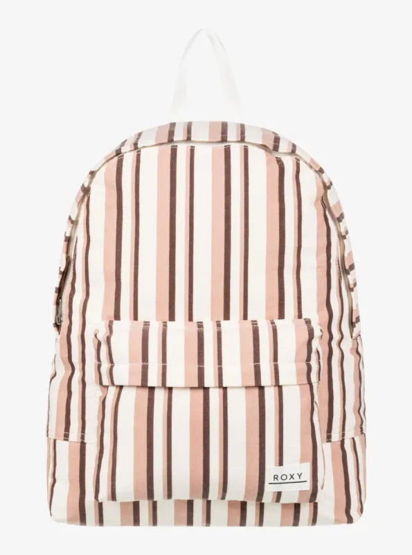 Sugar Baby Canvas Small Backpack - Root Beer Silk Caye Stripe sold by Roxy
