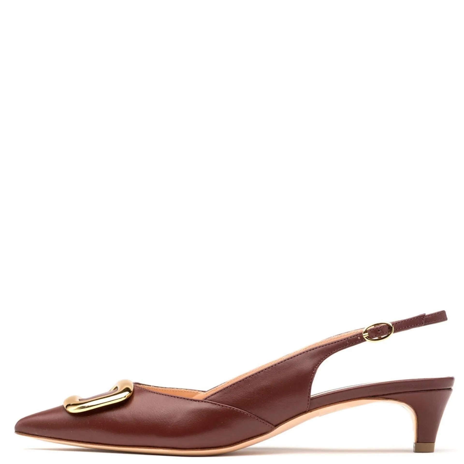 Misty Ring Maroon Nappa sold by Rupert Sanderson