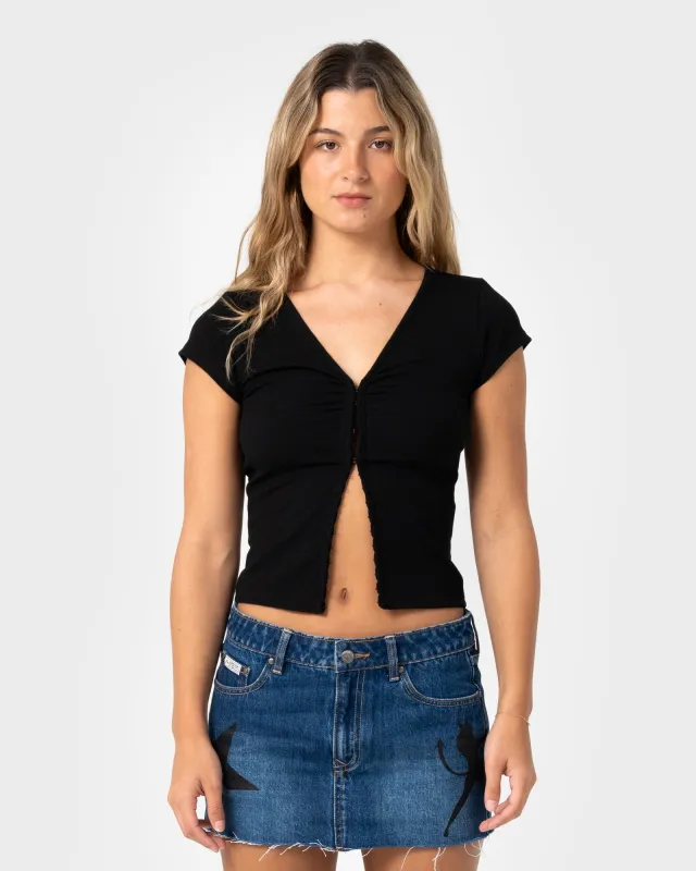 Im Hooked Cap Sleeve Fashion Top made by Rusty