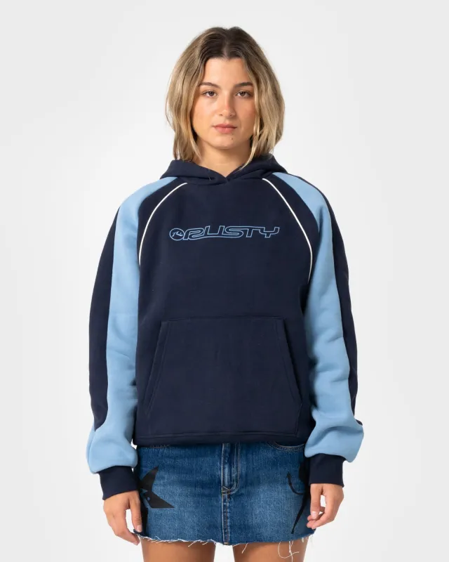 Black Splice Oversized Hooded Fleece sold by Rusty