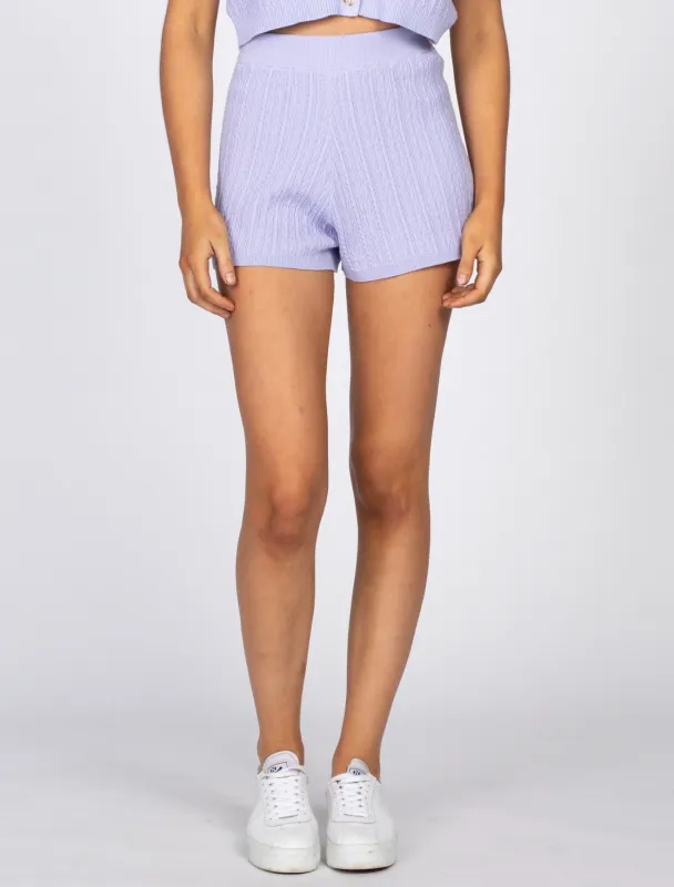 Lila Knitted Short Lavender sold by Rusty