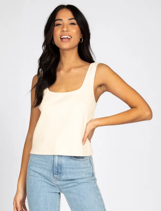 Pacific Lounge Tank Ceramic White sold by Rusty