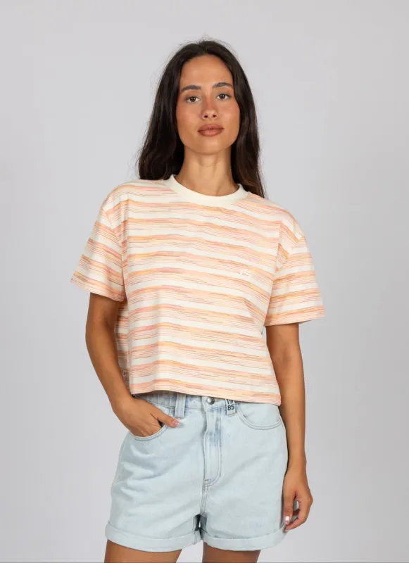 Penny Space Dye Striped Crop Tee sold by Rusty