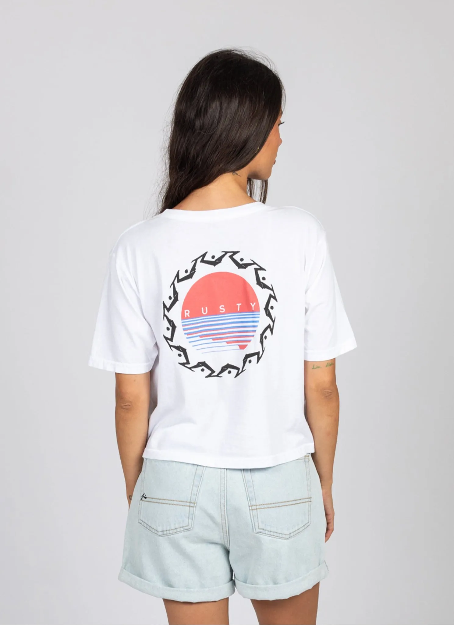 Rusty Sunset Crop Tee sold by Rusty product image thumbnail 2