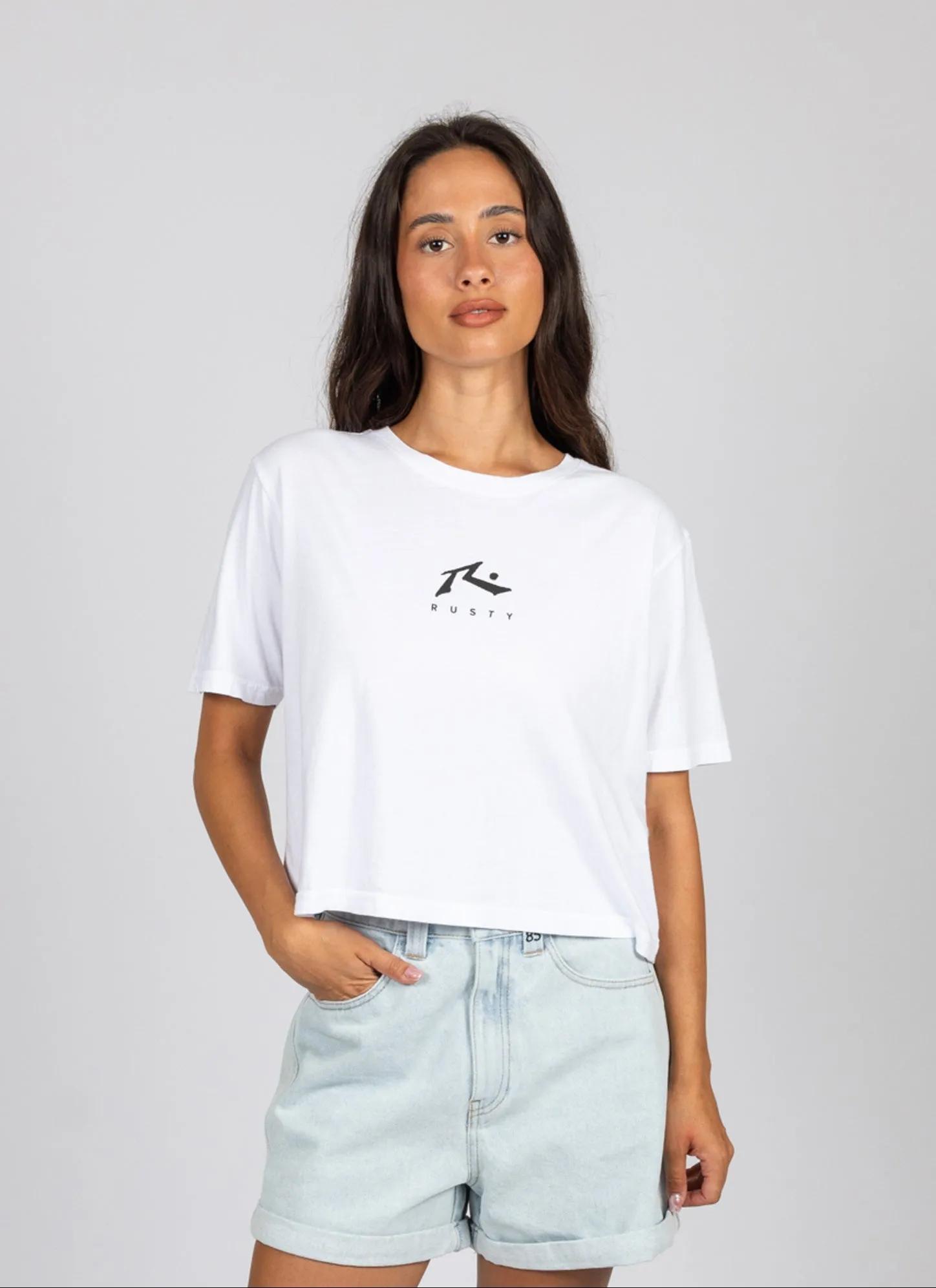 Rusty Sunset Crop Tee sold by Rusty