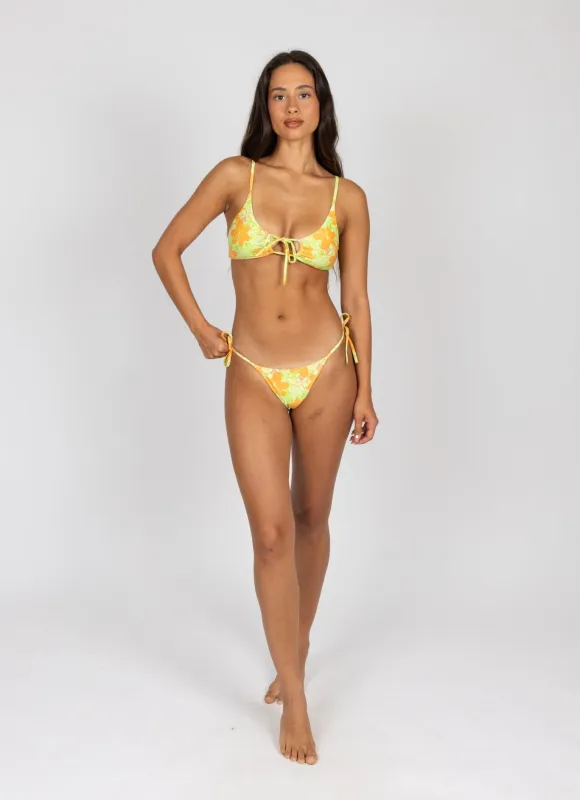 Hibiscus Tunnel Bralette Bikini Top made by Rusty