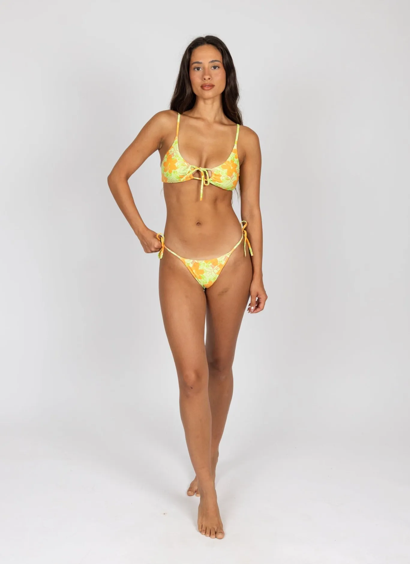 Hibiscus Tunnel Bralette Bikini Top sold by Rusty