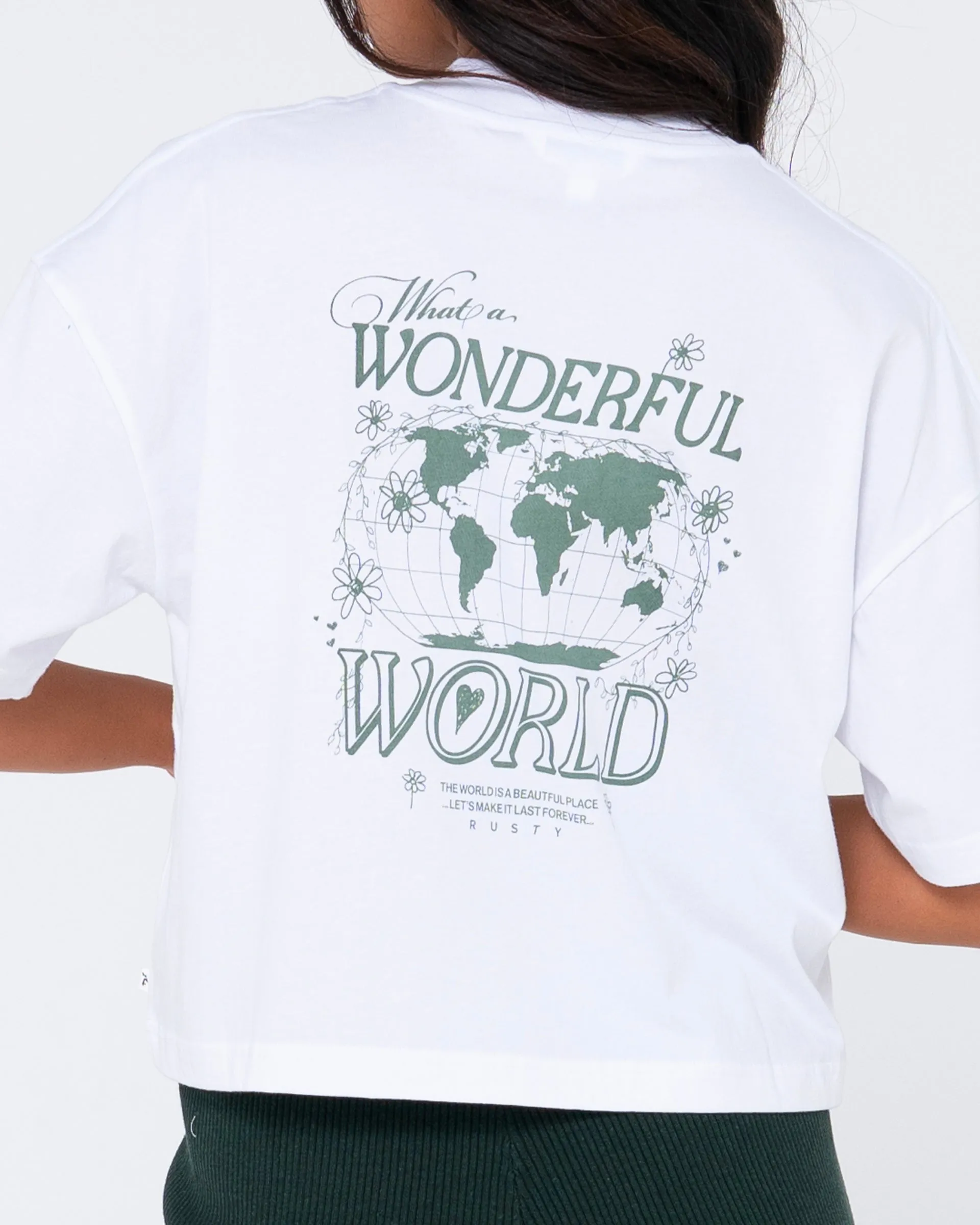 Wonderful World Organic Relaxed Tee sold by Rusty product image thumbnail 3