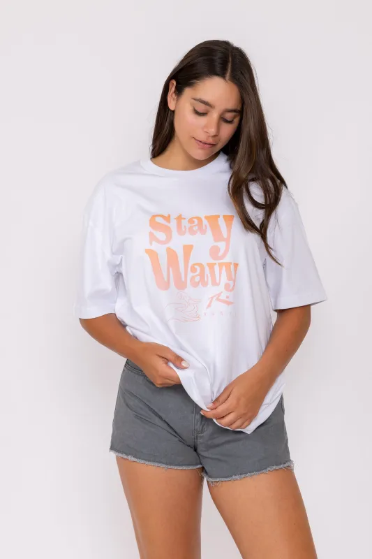 Stay Wavy Relaxed Tee made by Rusty