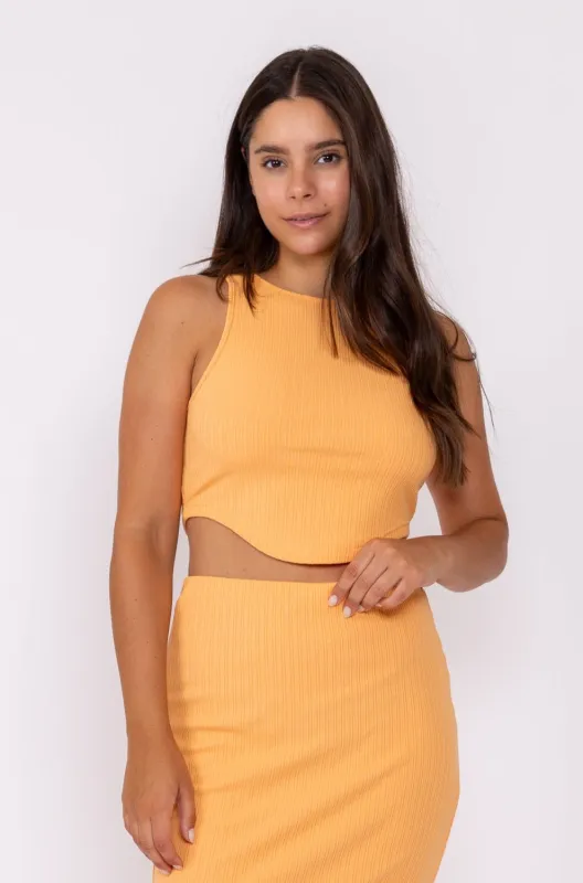Payton Curved Crop Tank made by Rusty