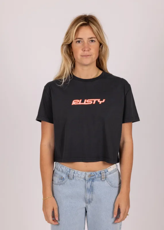 Rider Relaxed Fit Cropped Tee made by Rusty
