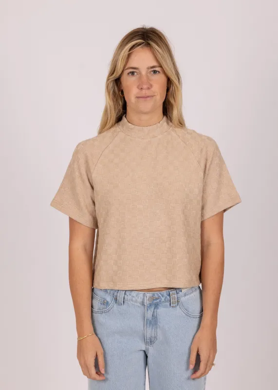 Check Back Knit Top sold by Rusty