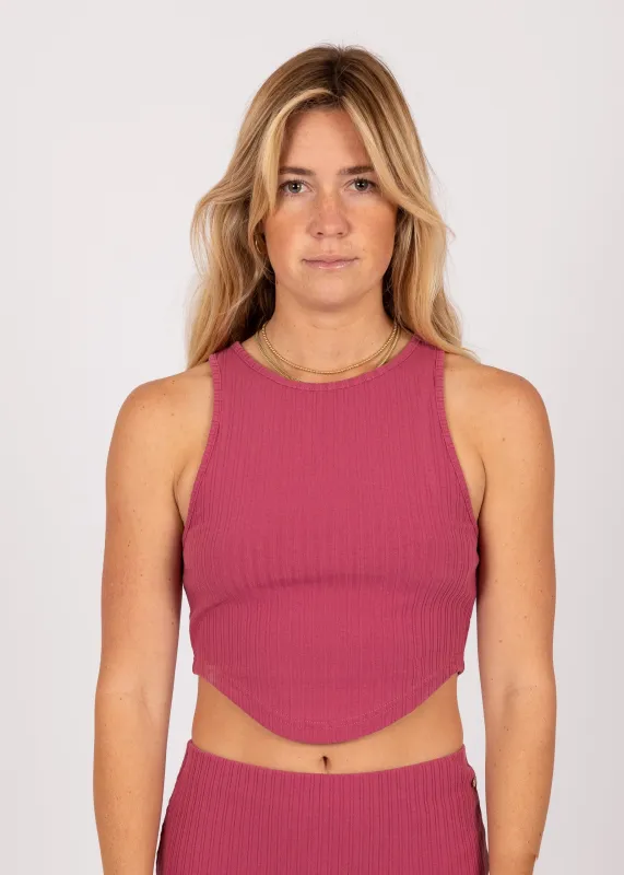 Payton Curved Crop Tank sold by Rusty