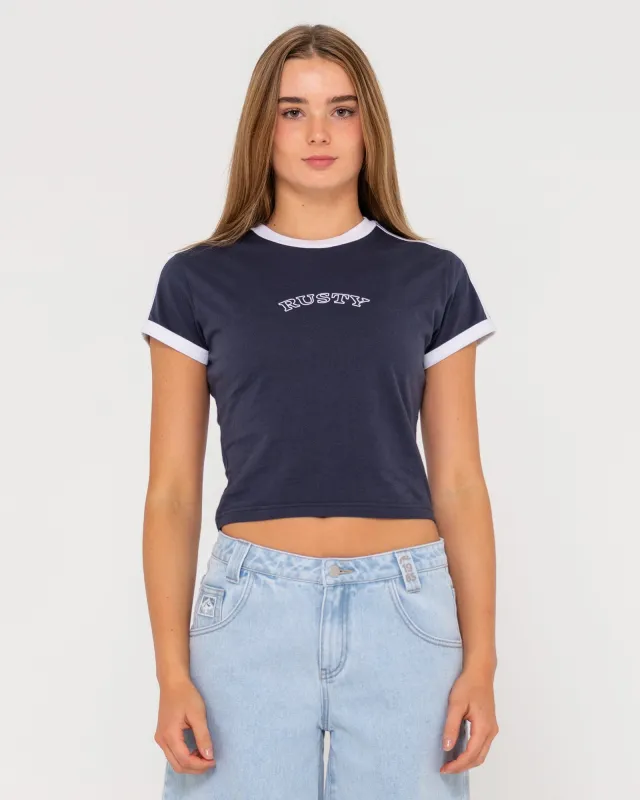 Double Trouble Skimmer Contrast Tee made by Rusty