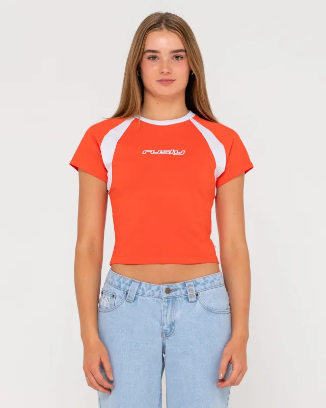Contrast Panelled Skimmer Raglan Tee made by Rusty