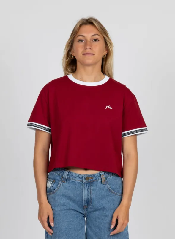 Tail Slide Crop Tee made by Rusty
