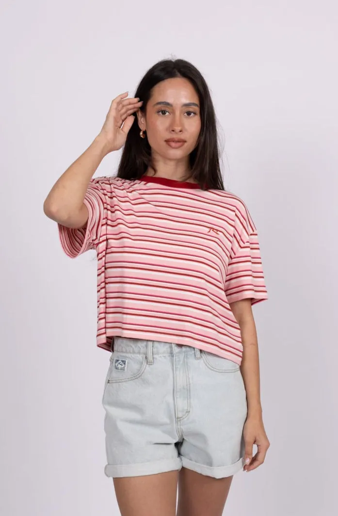 Penny Stiped Crop Tee sold by Rusty