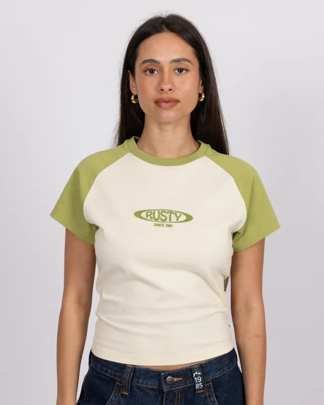 Roval Short Sleeve Crop Tee made by Rusty