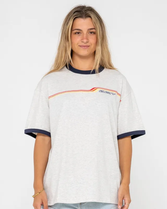 Wave Rider 2.0 Ringer Oversized Tee sold by Rusty