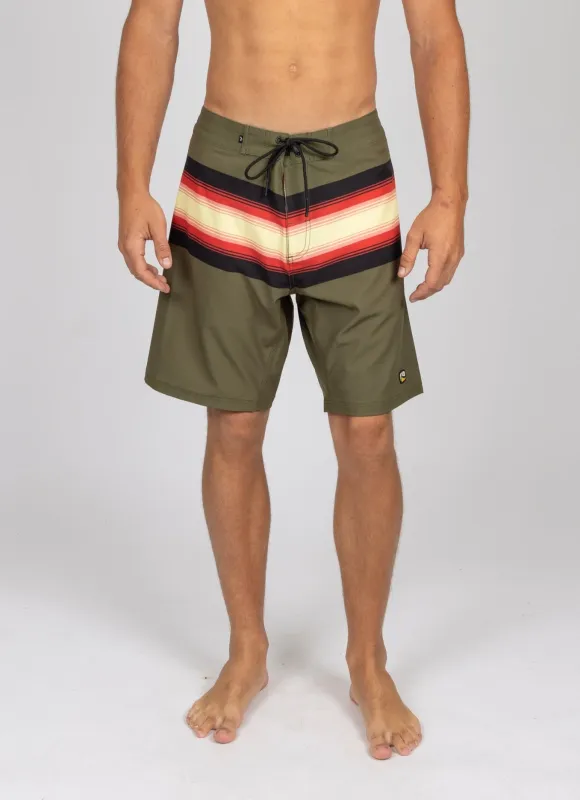 Ember Stripe Fixed Boardshort sold by Rusty