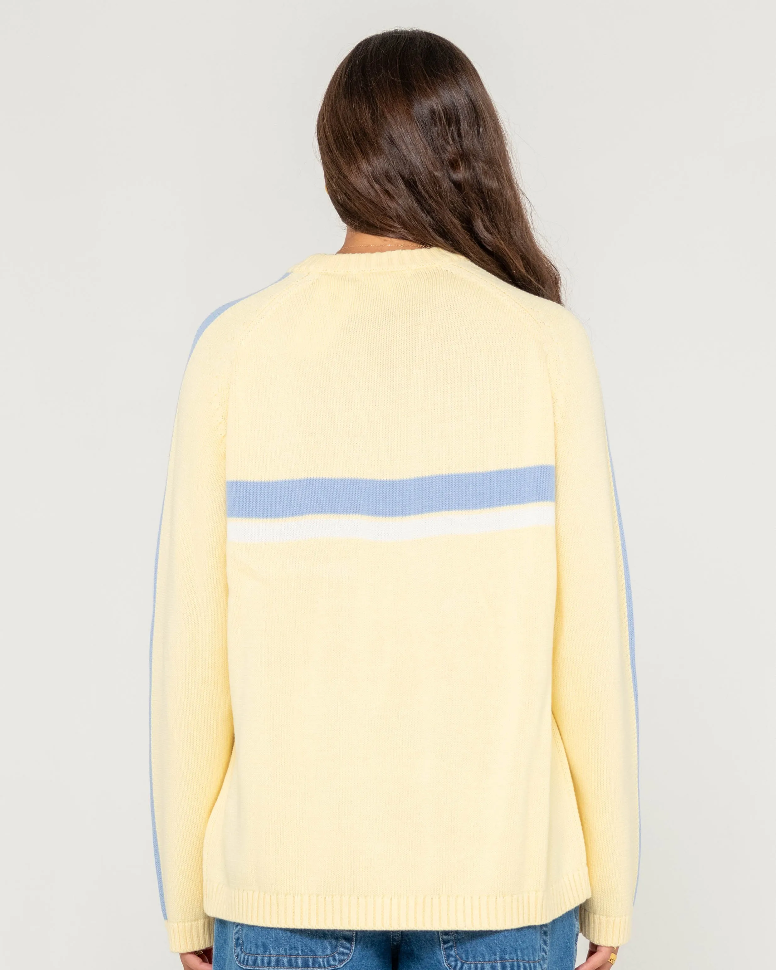 White Lines Long Sleeve Crew Neck Knit sold by Rusty product image thumbnail 2