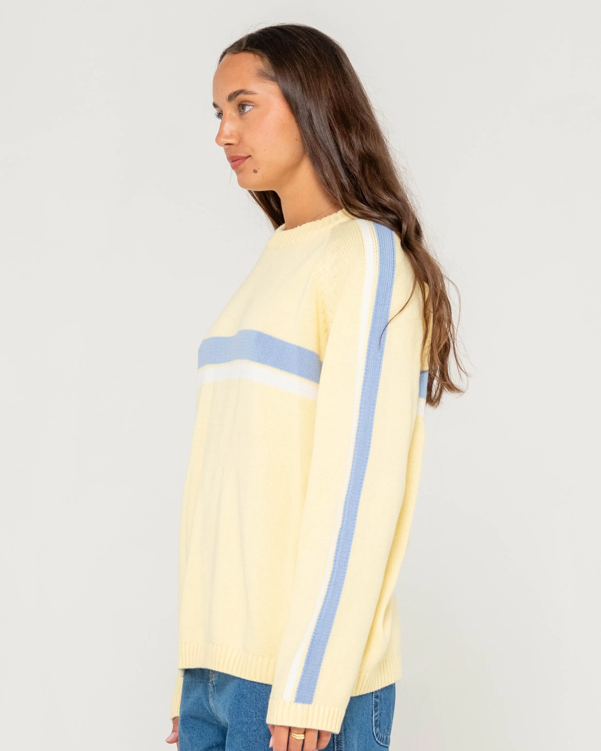 White Lines Long Sleeve Crew Neck Knit sold by Rusty product image thumbnail 3