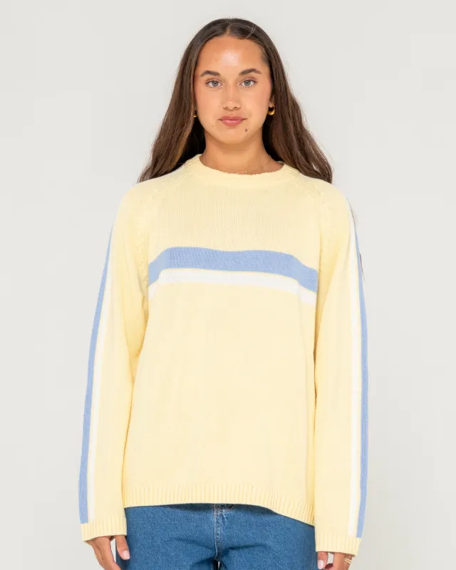 White Lines Long Sleeve Crew Neck Knit made by Rusty