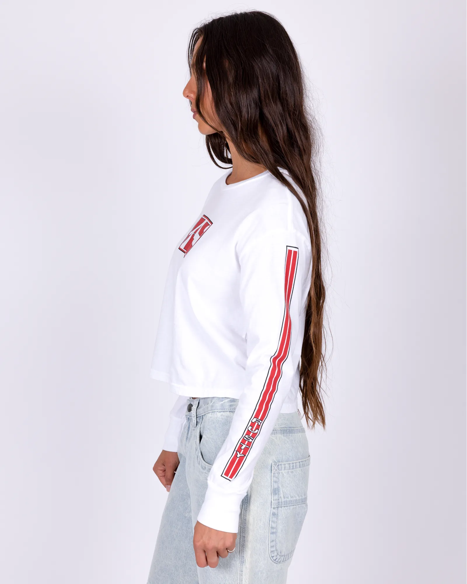 Heritage R Dot Long Sleeve Crop Tee sold by Rusty product image thumbnail 2