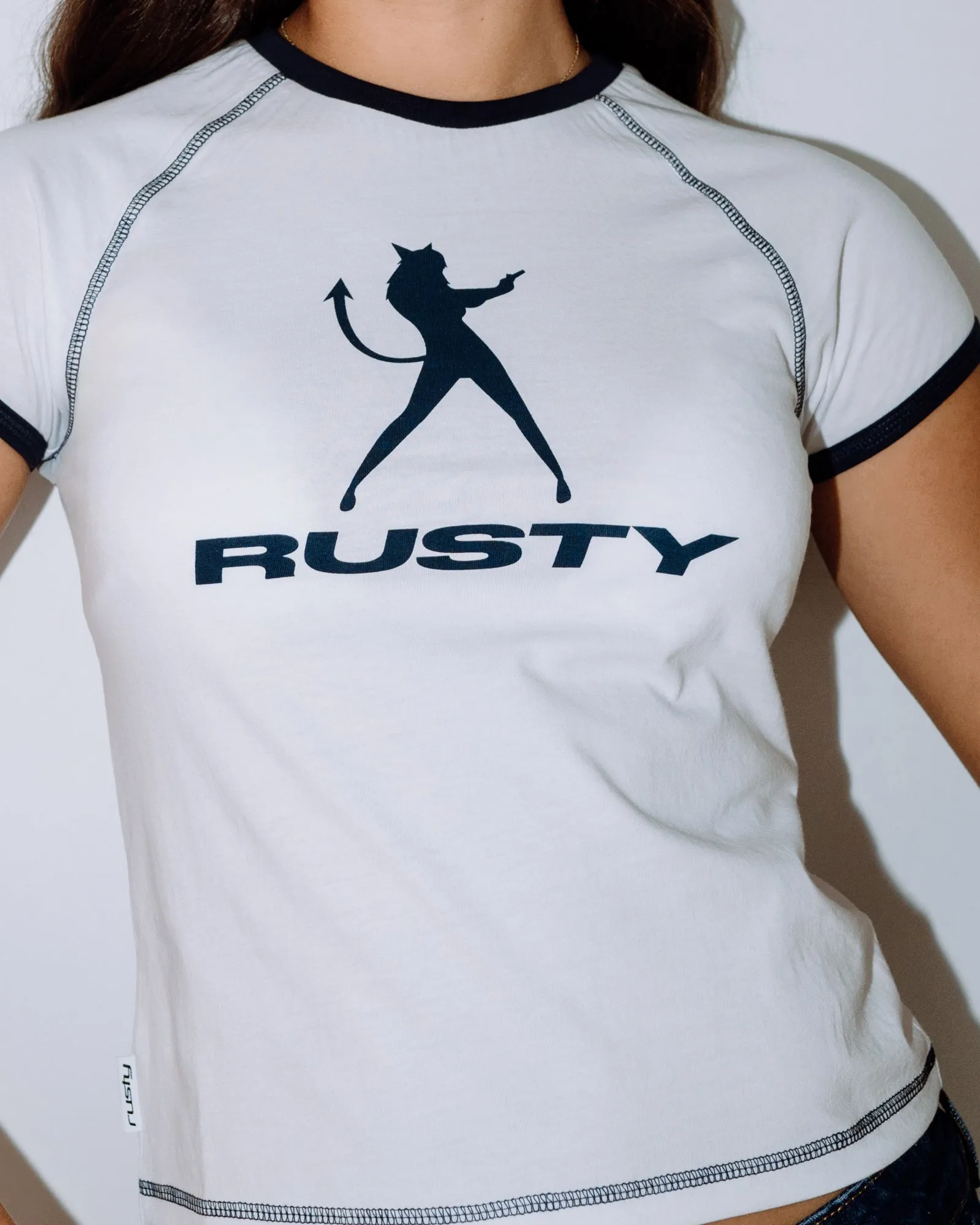 Delphie Devil Ringer Mini Tee sold by Rusty product image thumbnail 4