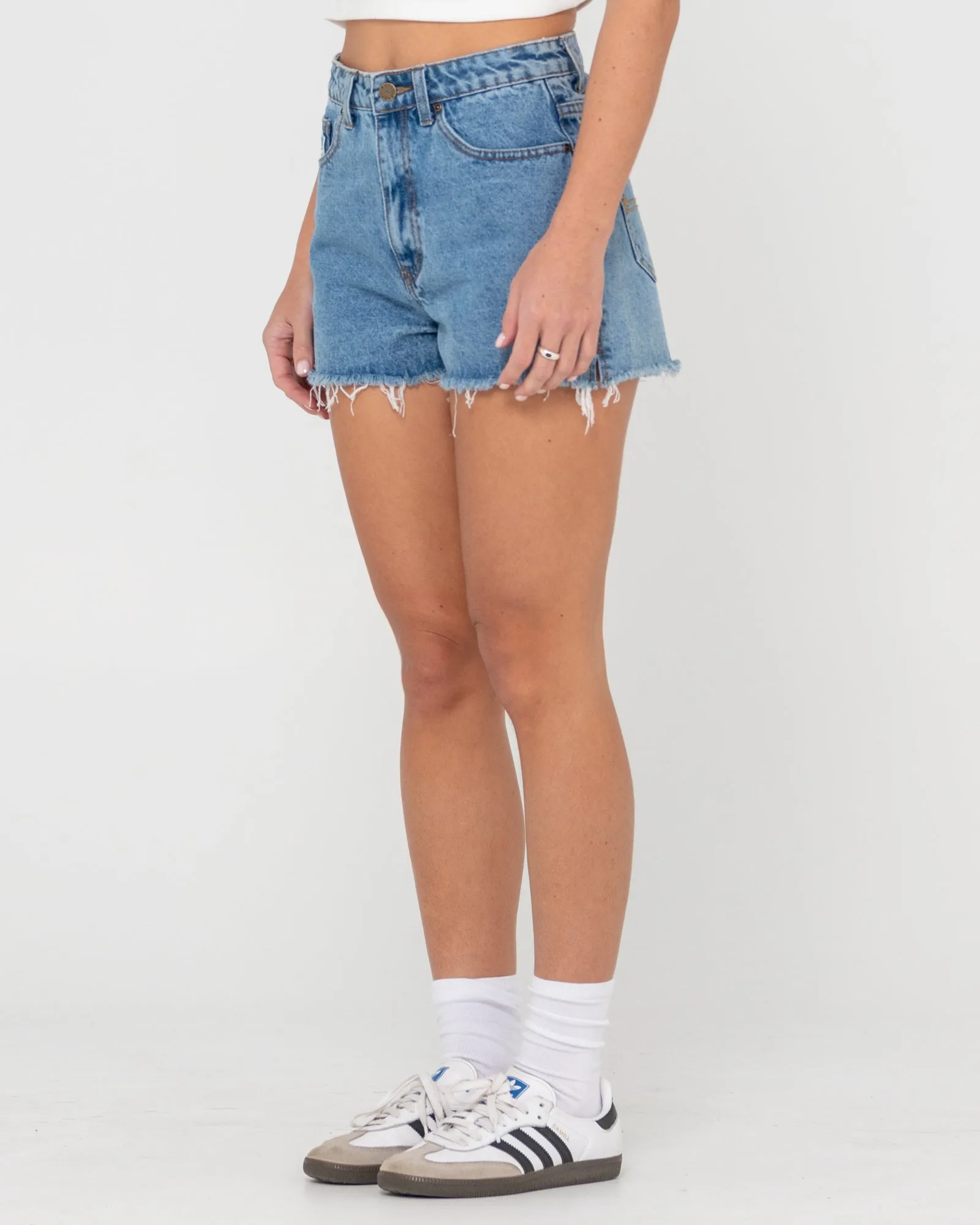 Penny Kick Flare Denim Short sold by Rusty product image thumbnail 3