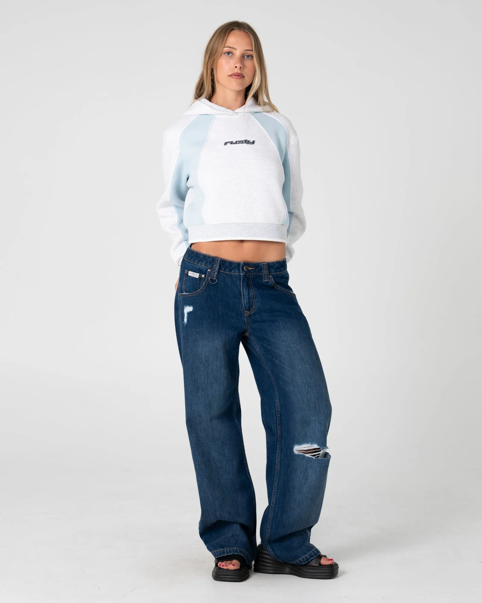 Mini Two Tides Cropped Hooded Fleece sold by Rusty product image thumbnail 5