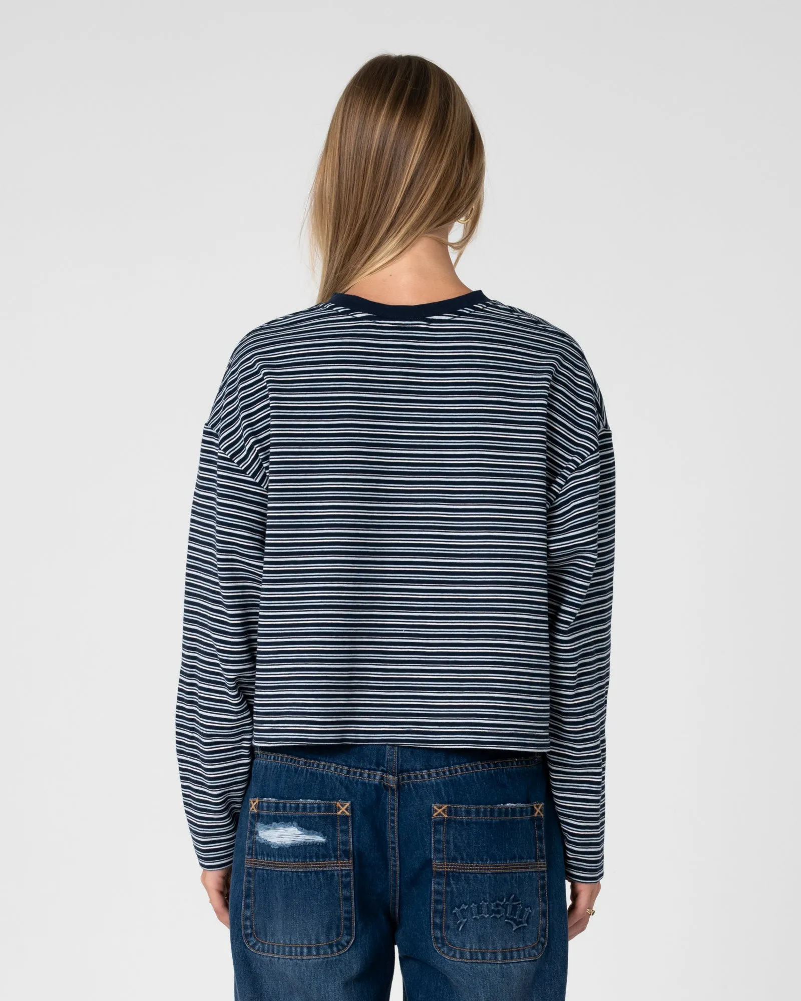 17 Degrees Stripe L/S Oversize Tee sold by Rusty product image thumbnail 2