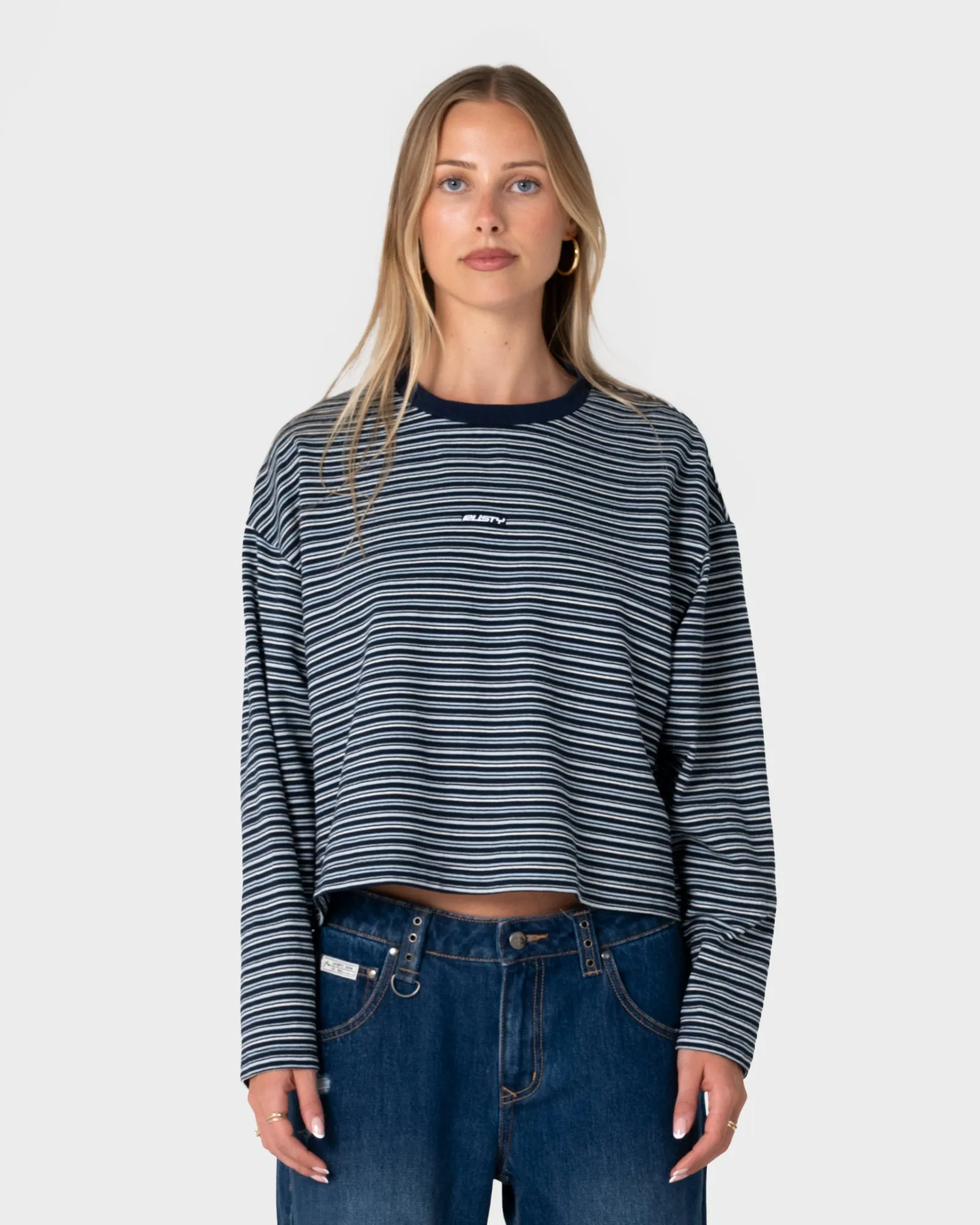 17 Degrees Stripe L/S Oversize Tee sold by Rusty