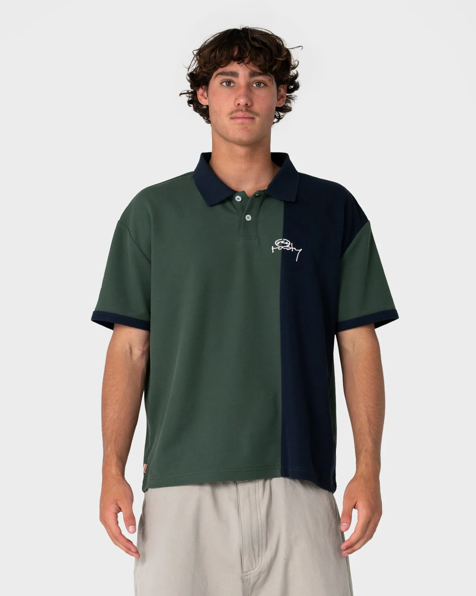 Pop Top Short Sleeve Polo sold by Rusty