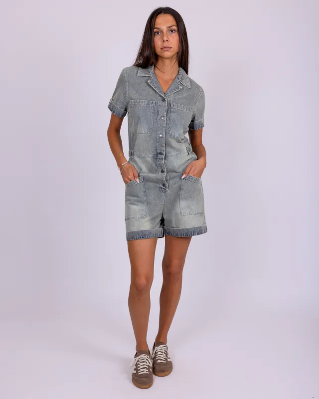 Margot Denim Romper made by Rusty