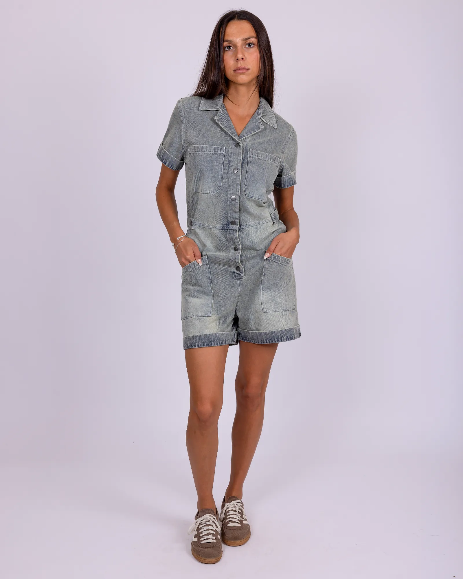 Margot Denim Romper sold by Rusty