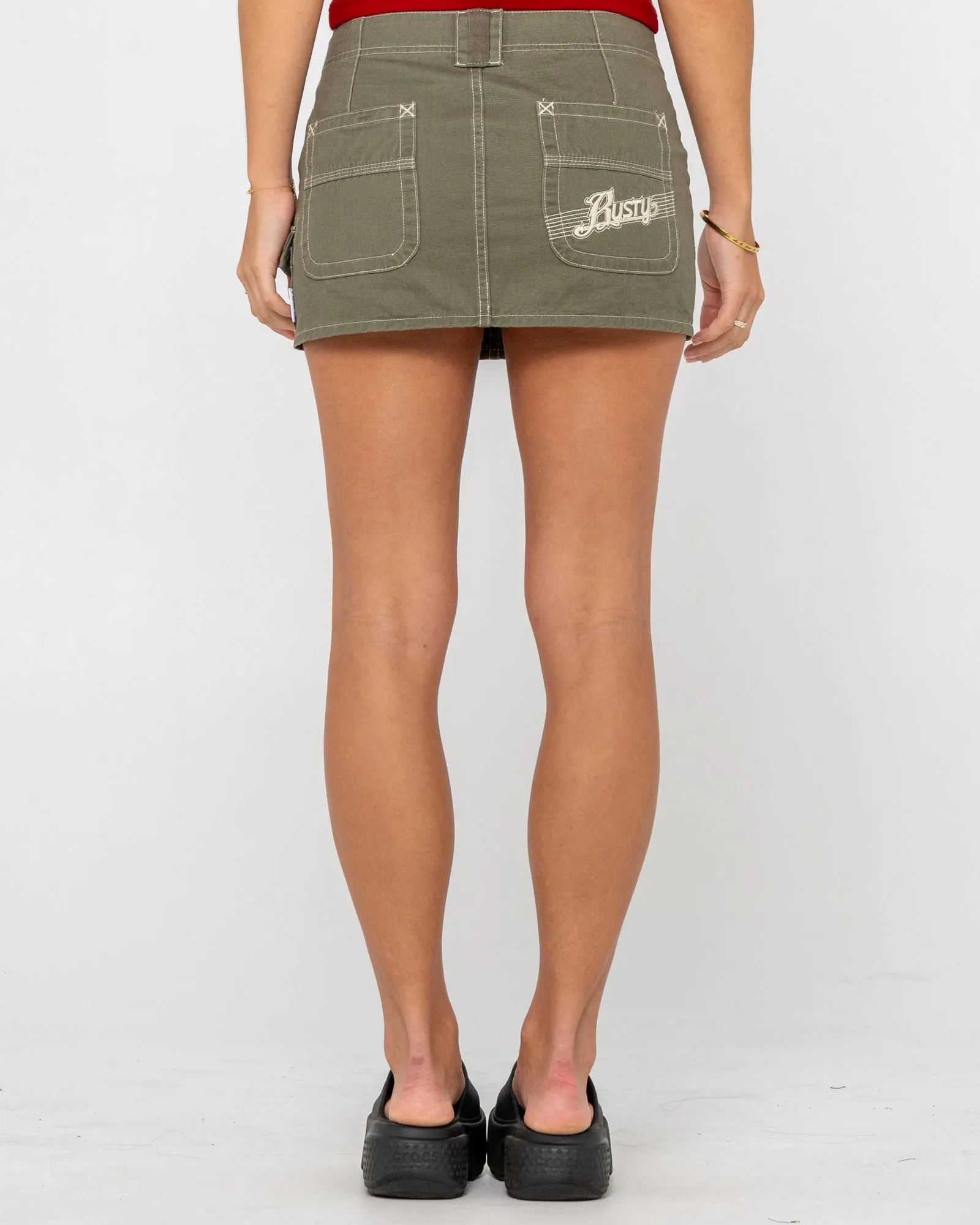 Dirtbag Cargo Low Rise Mini Skirt sold by Rusty product image thumbnail 2