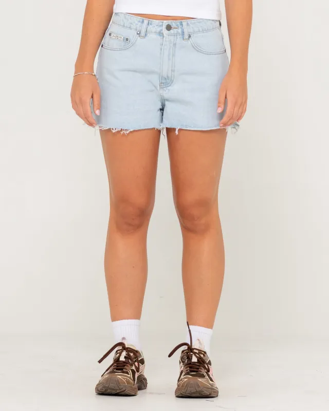 Penny Kick Flare Denim Short made by Rusty