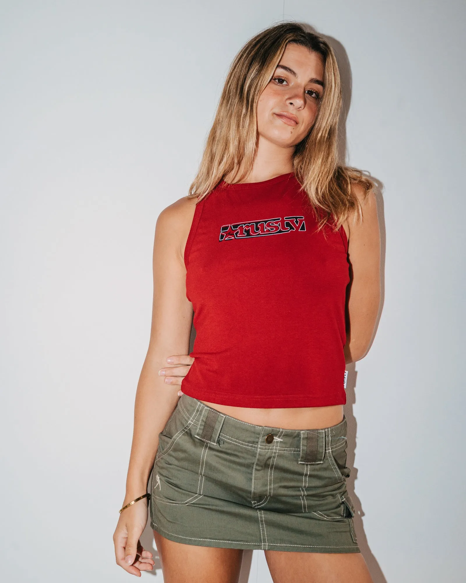 Red Raw Archival Racer Tank sold by Rusty product image thumbnail 4