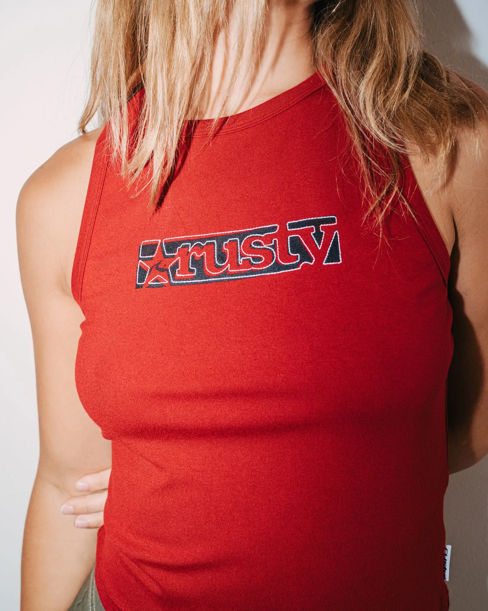 Red Raw Archival Racer Tank sold by Rusty product image thumbnail 5