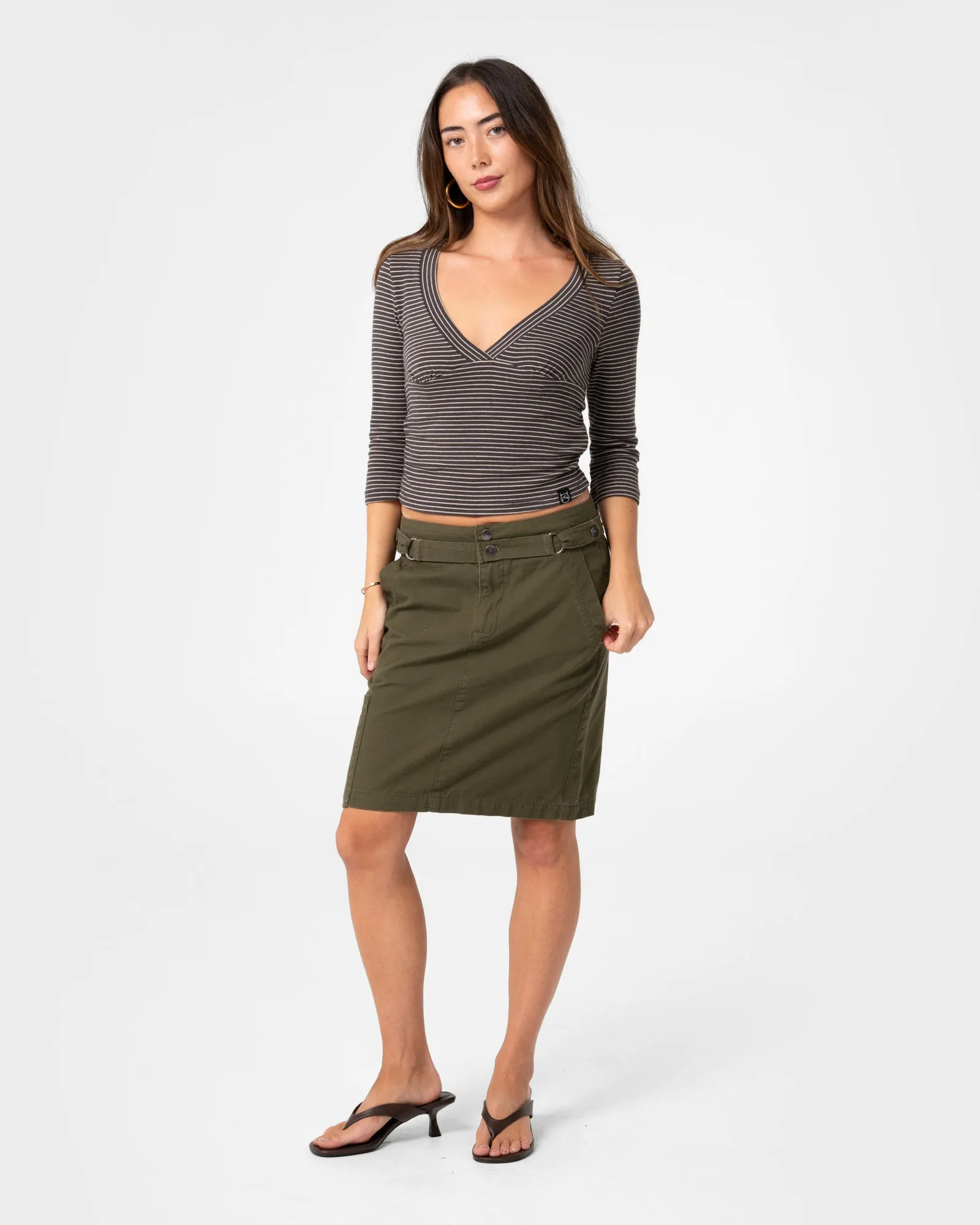 Rikki Stripe Vee Neck Top sold by Rusty product image thumbnail 3