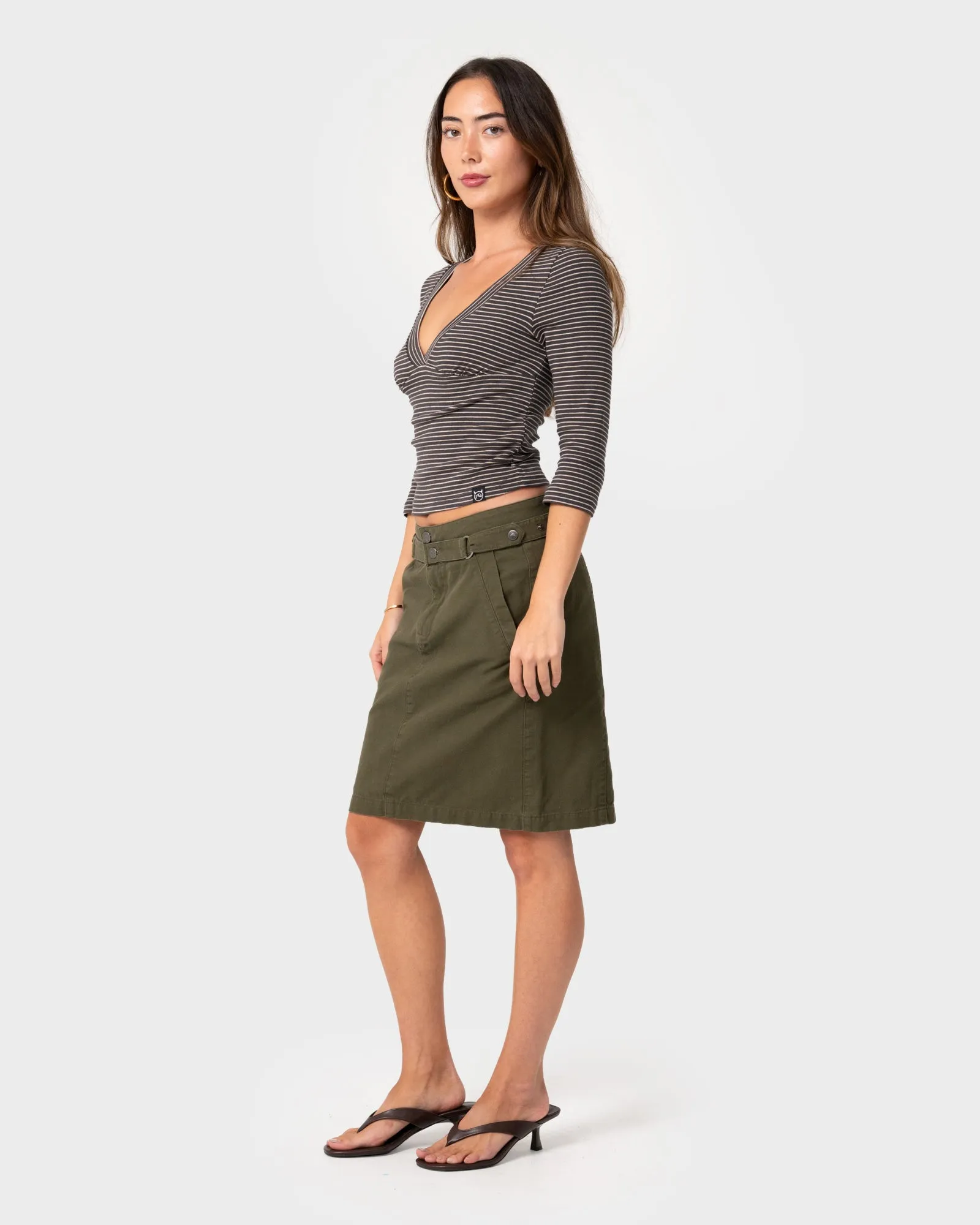 Rikki Stripe Vee Neck Top sold by Rusty product image thumbnail 4