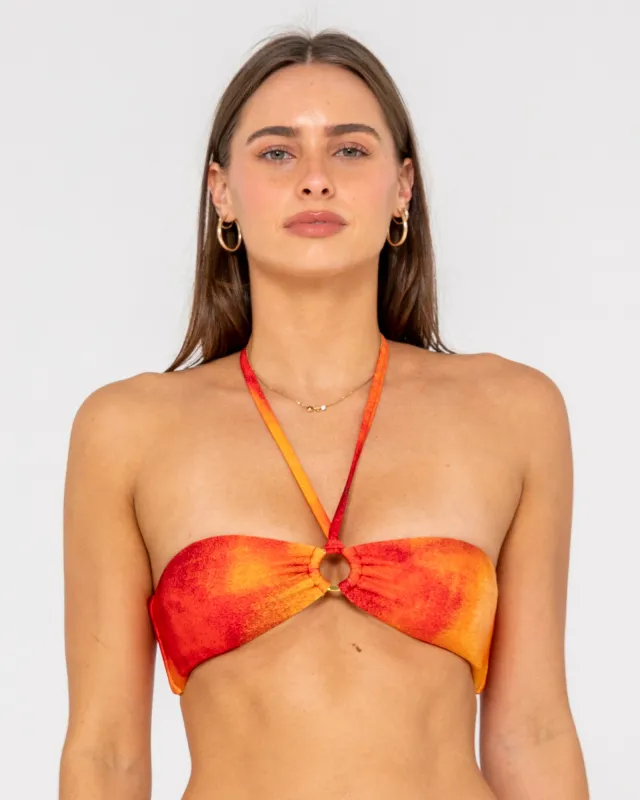 Sunrise Bandeau Bikini Top made by Rusty