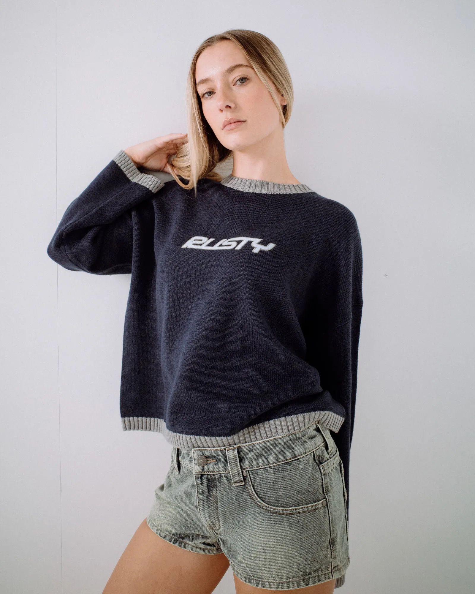 Rider Relaxed Crew Neck Knit sold by Rusty product image thumbnail 4
