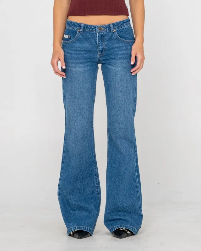 Freida Flare Low Rise Jeans made by Rusty