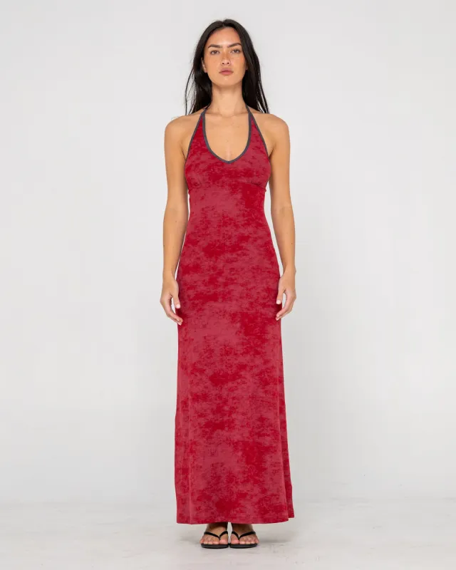 Bri Bri Contrast Halter Neck Maxi Dress made by Rusty