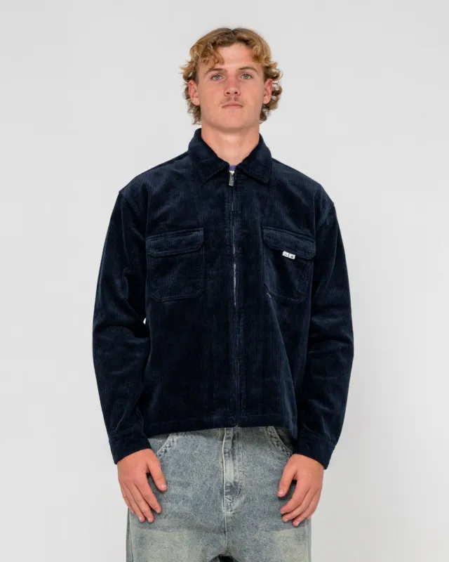 Zeal Cord Zip Thru Over Shirt made by Rusty
