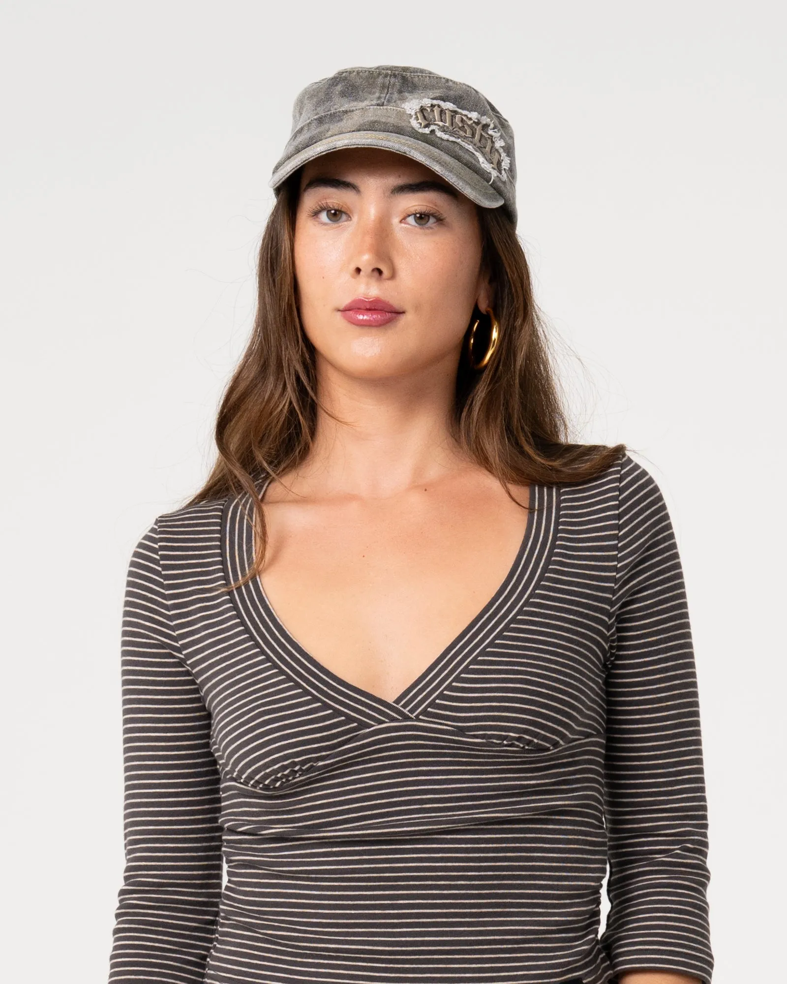 Punked Camo Military Cap sold by Rusty product image thumbnail 2