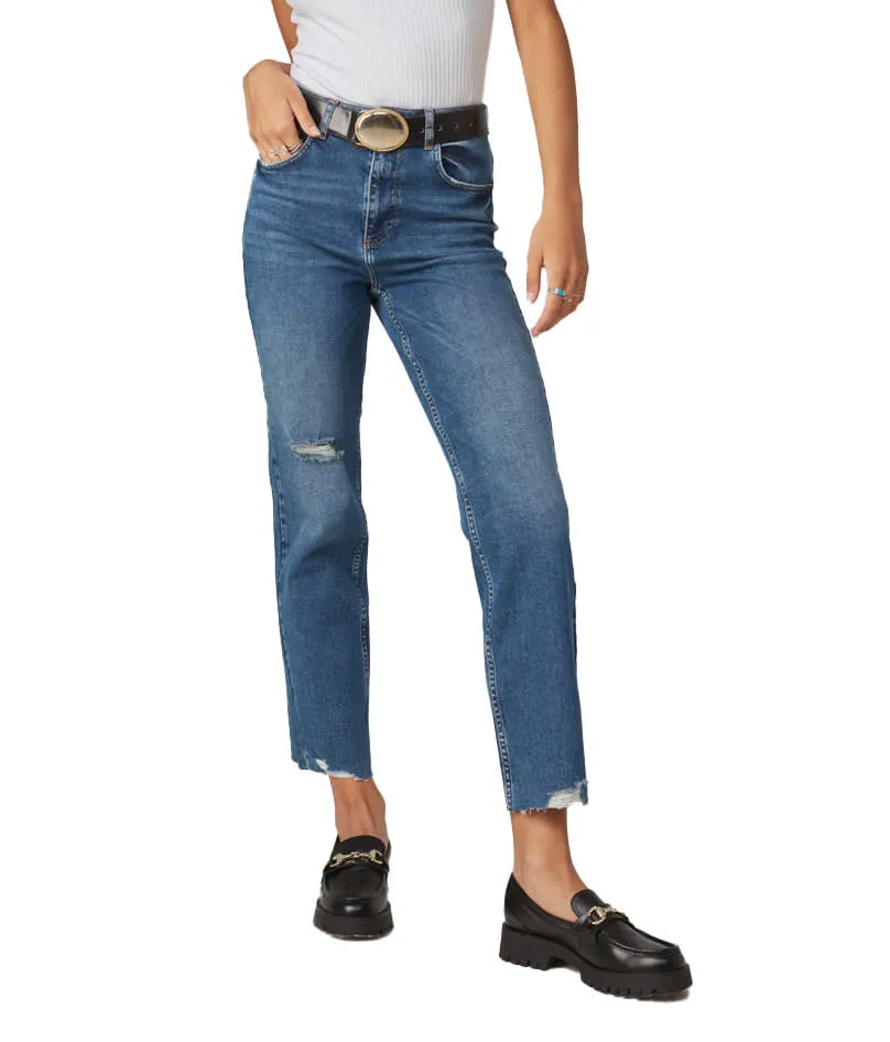 Lola Jeans DENVER-DIS High Rise Straight Jeans sold by RW&CO.
