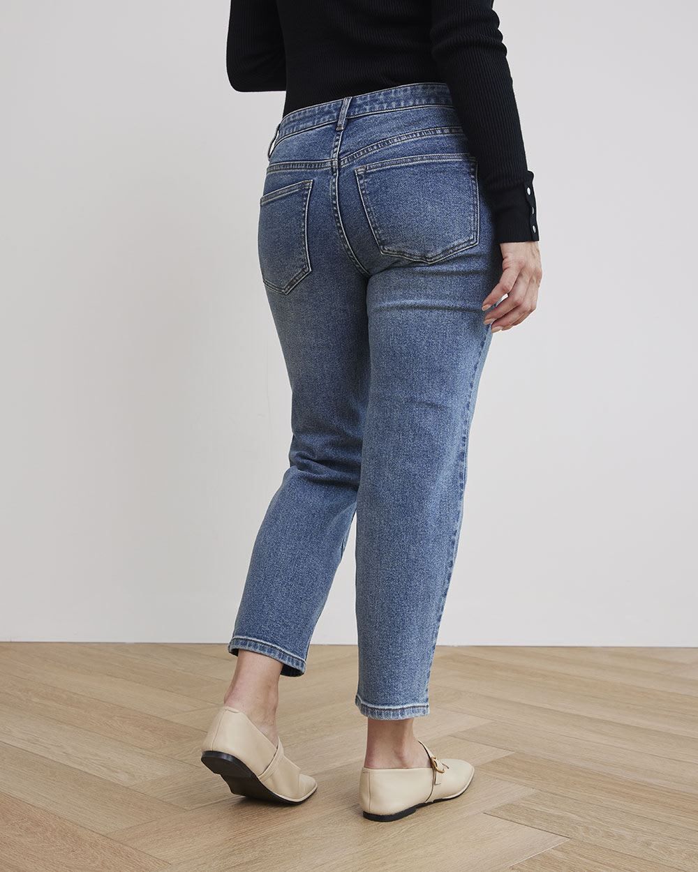 Vintage Wash Slim Ankle Leg Jeans - Thyme Maternity sold by RW&CO. product image thumbnail 3
